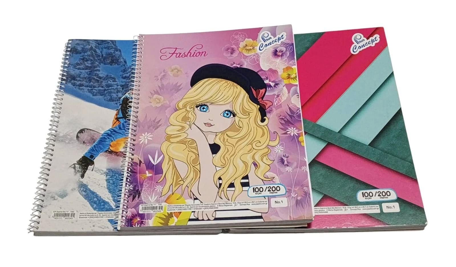 106 CUADERNO ESPIRAL CONCEPT #1 100H PASTA FLEXIBLE ANILLO SIMPLE CL. - Imagen 1