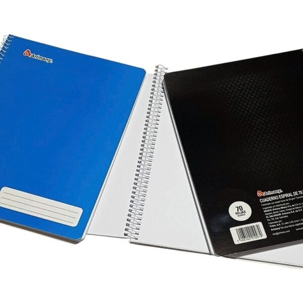 CUADERNO ESPIRAL ARIMANY #1 ANILLO SIMPLE 70H PASTA FLEXIBLE SL.