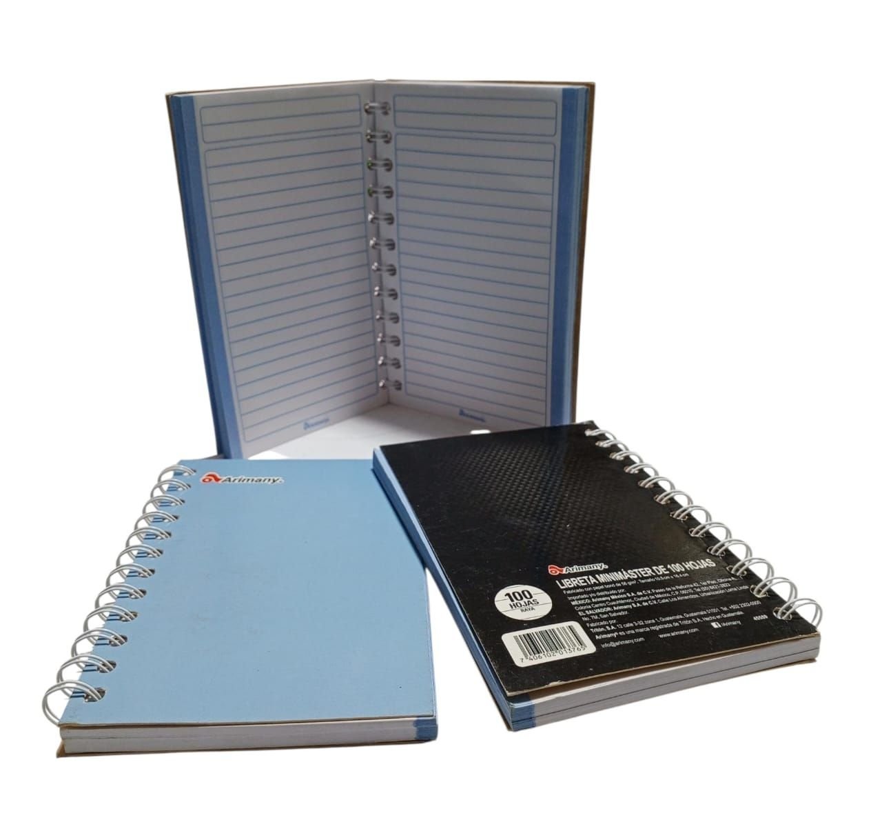 193 LIBRETA MINIMASTER ARIMANY 100H PASTA FLEXIBLE DOBLE ANILLO 1 MATERIA. - Imagen 1