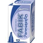 MARCADOR PERMANENTE FABIK PUNTA BISELADA AZUL.