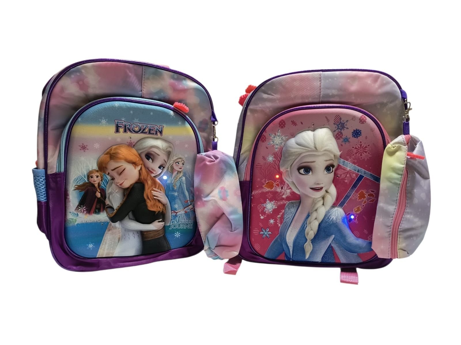 243 MOCHILAS MEDIANAS PARA NIÑAS CON LUCES. - Imagen 1