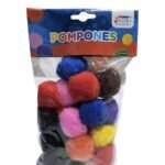 POM PONES DE 3.5 CM COLORES SURTIDO.