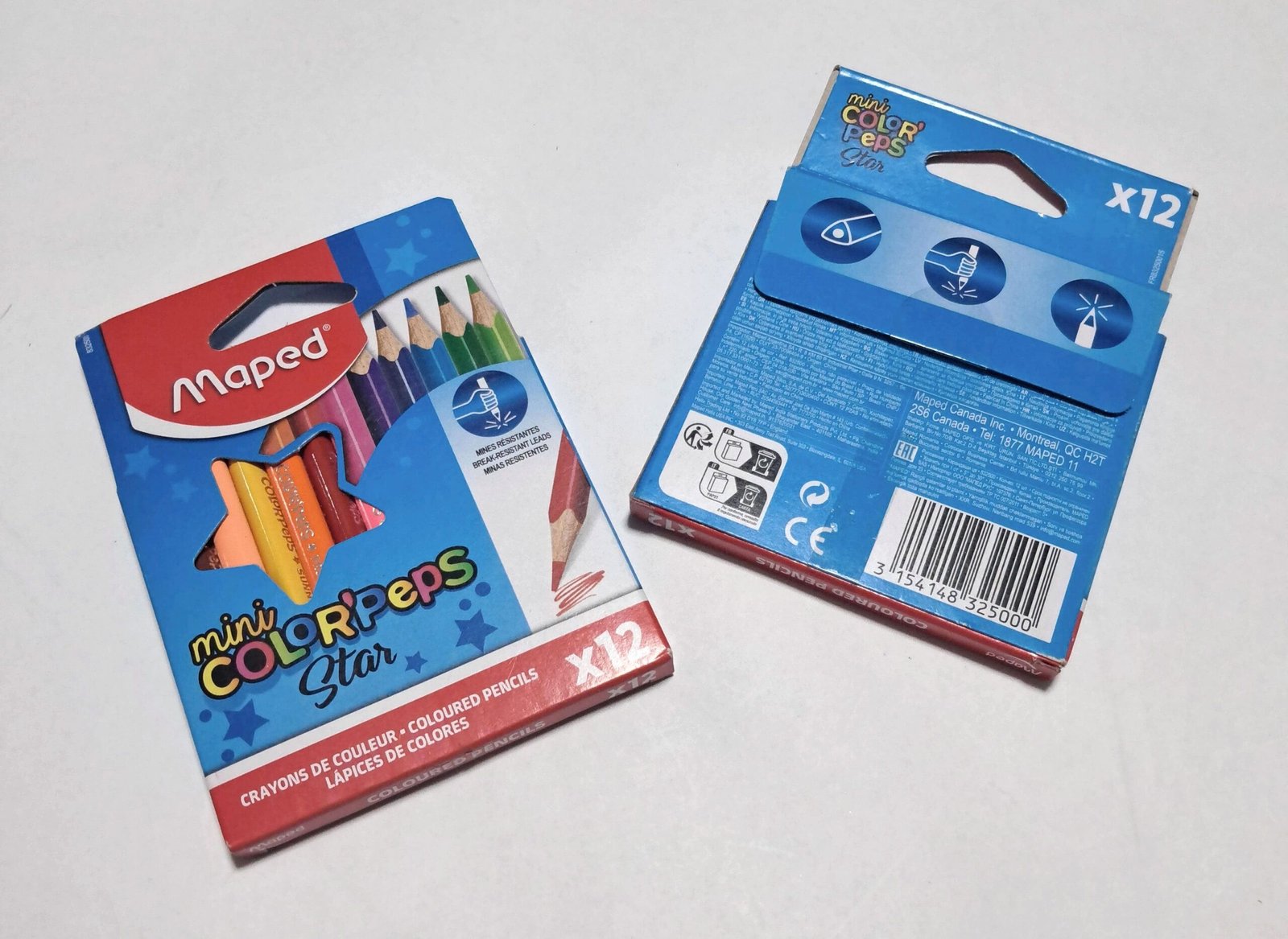 61 CRAYON DE MADERA MAPED 12 CORTO TRIANGULAR. - Imagen 1