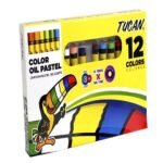 CRAYON PASTEL 12 COL GRASO TUCAN.
