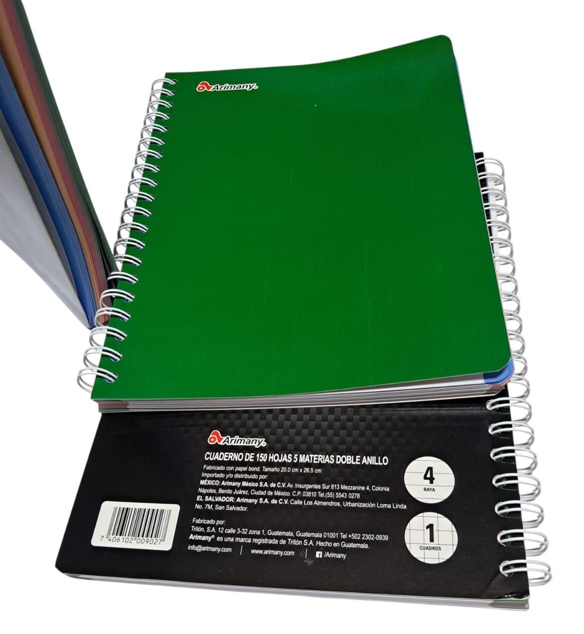 95 CUADERNO ESPIRAL MASTER ARIMANY #1 150H MIXTO PASTA FLEXIBLE. - Imagen 1